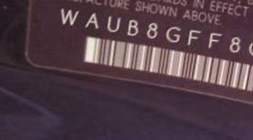 VIN prefix WAUB8GFF8G11