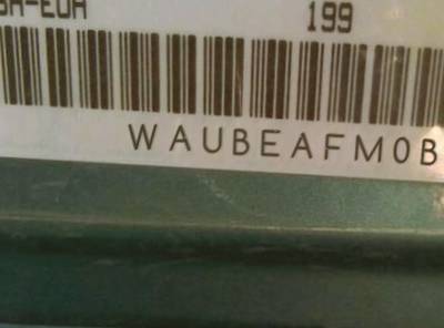 VIN prefix WAUBEAFM0BA1