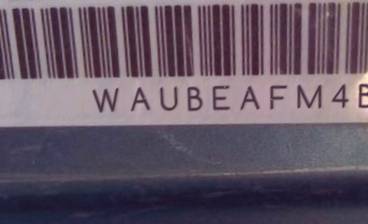VIN prefix WAUBEAFM4BA0