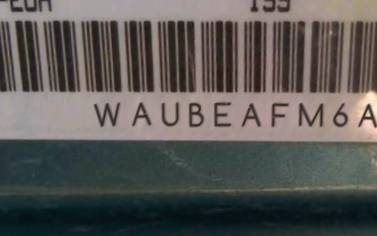 VIN prefix WAUBEAFM6AA0