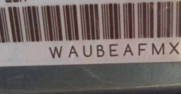 VIN prefix WAUBEAFMXBA1