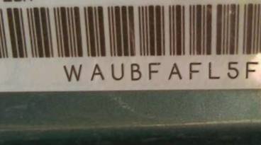 VIN prefix WAUBFAFL5FN0