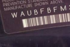 VIN prefix WAUBFBFM3AA1