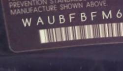 VIN prefix WAUBFBFM6AA1