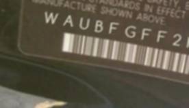 VIN prefix WAUBFGFF2F11