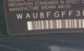VIN prefix WAUBFGFF3F10