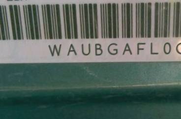 VIN prefix WAUBGAFL0CA1
