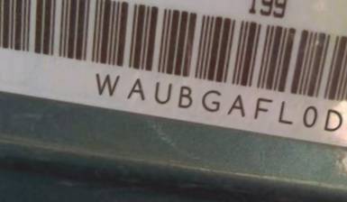 VIN prefix WAUBGAFL0DA2