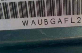 VIN prefix WAUBGAFL2DA1