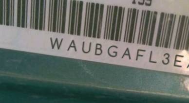 VIN prefix WAUBGAFL3EA1