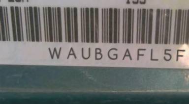 VIN prefix WAUBGAFL5FA1