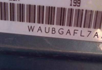 VIN prefix WAUBGAFL7AA1