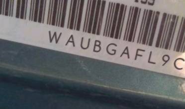 VIN prefix WAUBGAFL9CA0