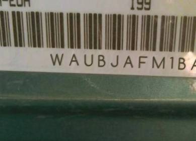 VIN prefix WAUBJAFM1BA0