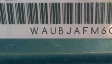 VIN prefix WAUBJAFM6CA0