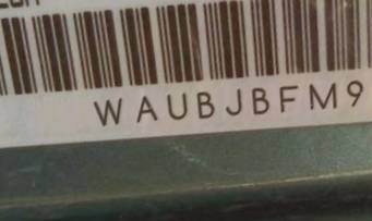VIN prefix WAUBJBFM9BA0