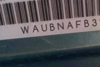 VIN prefix WAUBNAFB3BN0