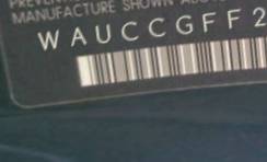 VIN prefix WAUCCGFF2F11