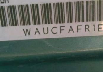 VIN prefix WAUCFAFR1EA0