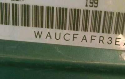 VIN prefix WAUCFAFR3EA0