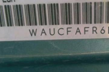 VIN prefix WAUCFAFR6DA0