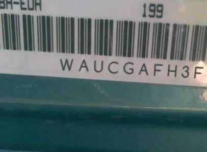 VIN prefix WAUCGAFH3FN0