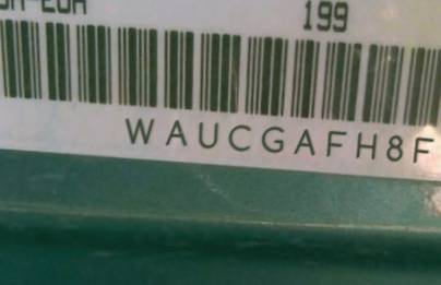 VIN prefix WAUCGAFH8FN0