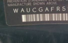 VIN prefix WAUCGAFR5FA0