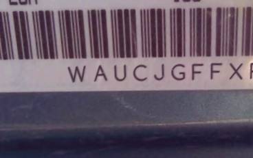 VIN prefix WAUCJGFFXF10