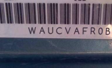 VIN prefix WAUCVAFR0BA0