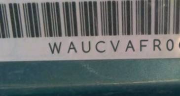 VIN prefix WAUCVAFR0CA0