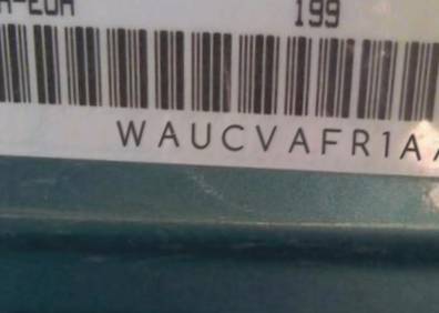 VIN prefix WAUCVAFR1AA0