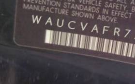 VIN prefix WAUCVAFR7AA0