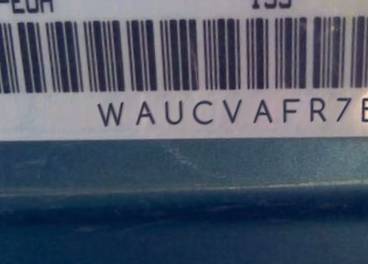 VIN prefix WAUCVAFR7BA0