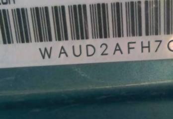 VIN prefix WAUD2AFH7GN0