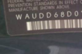 VIN prefix WAUDD68D0YA1