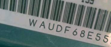 VIN prefix WAUDF68E55A5