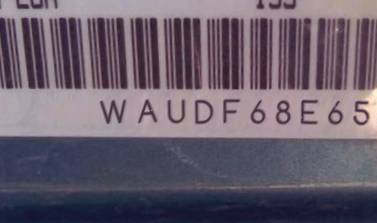 VIN prefix WAUDF68E65A4