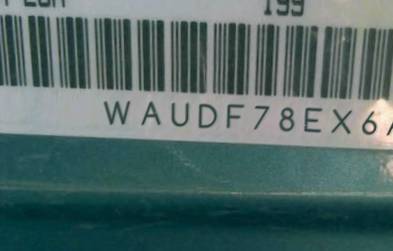 VIN prefix WAUDF78EX6A1