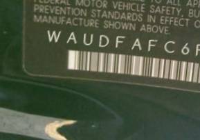 VIN prefix WAUDFAFC6FN0
