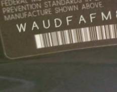 VIN prefix WAUDFAFM8CA1