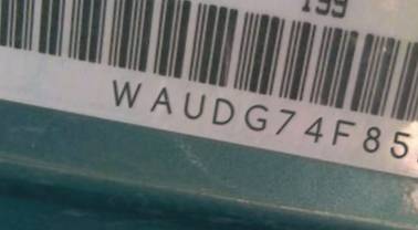 VIN prefix WAUDG74F85N1