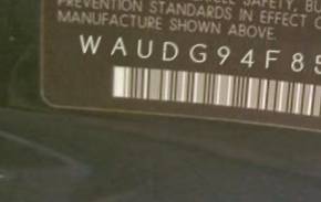 VIN prefix WAUDG94F85N1
