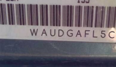 VIN prefix WAUDGAFL5CA0
