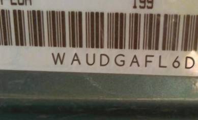 VIN prefix WAUDGAFL6DA0