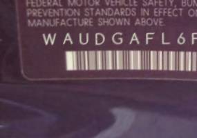 VIN prefix WAUDGAFL6FA1