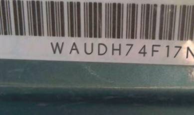 VIN prefix WAUDH74F17N0