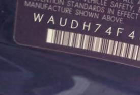 VIN prefix WAUDH74F48N1