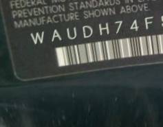 VIN prefix WAUDH74F58N0