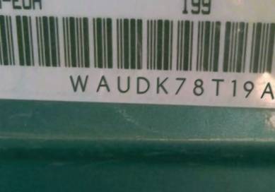 VIN prefix WAUDK78T19A0
